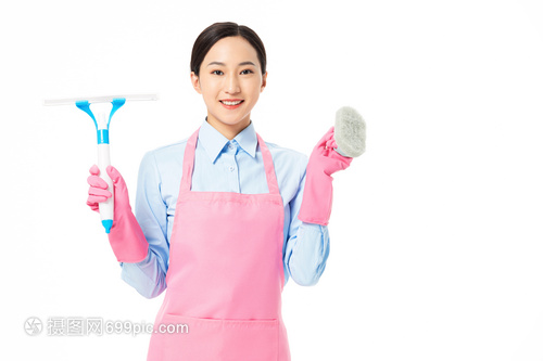 家政服務女性清潔玻璃形象